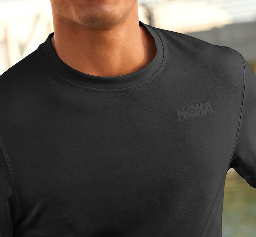 Camisa Hoka One One Masculino Pretas - Lifestyle - 205-DVWMSR